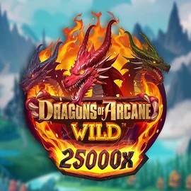 Dragons of Arcane Wild slot logo by Foxium at Roulettino Casino