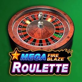 Mega Fire Blaze Roulette online game logo by Playtech on roulettinoo-be.com